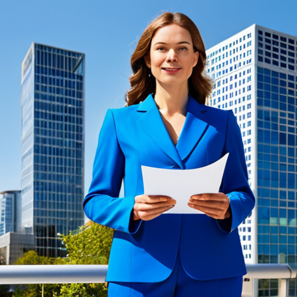 생태적 인터페이스의 피드백 루프 구축 - Successful Architect**
"A professional female architect standing confidently in front of a complete...