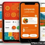 생태적 인터페이스의 다문화적 접근 - A vibrant digital interface design concept showcasing multicultural inclusivity for Spanish-speaking...
