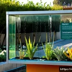 Home 23 생태적 인터페이스와 실시간 데이터 활용 - Photorealistic ecological interface in a sunlit urban community garden in Barcelona, a diverse group...